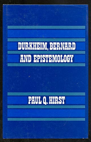 Beispielbild fr Durkheim, Bernard and Epistemology zum Verkauf von Concordia Books