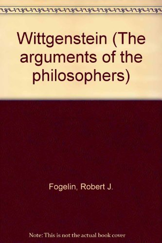 Beispielbild fr Wittgenstein [The Arguments of the Philosophers] zum Verkauf von Windows Booksellers