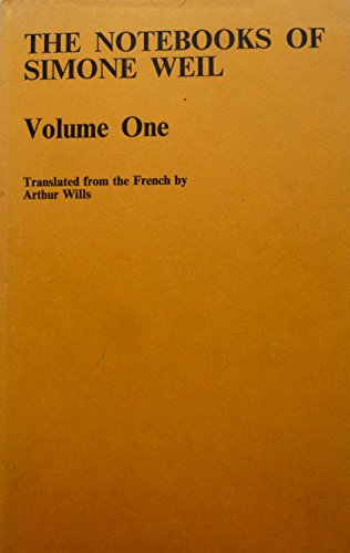Beispielbild fr The Notebooks of Simone Weil Volume One zum Verkauf von Recycle Bookstore