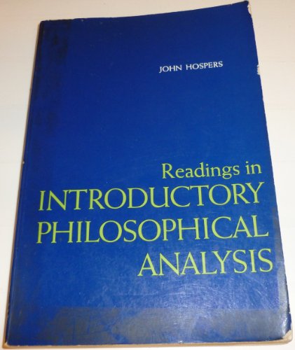 Beispielbild fr Readings in Introductory Philosophical Analysis zum Verkauf von Anybook.com
