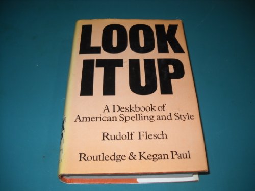 9780710087959: Look it Up: Deskbook of American Spelling and Style