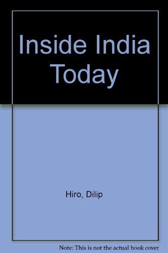 Beispielbild fr Inside India today zum Verkauf von Cotswold Internet Books