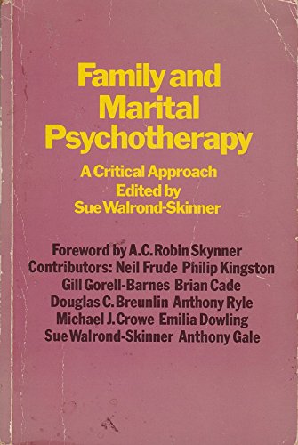 Stock image for Family and Marital Therapy: A Critical Approach for sale by PsychoBabel & Skoob Books