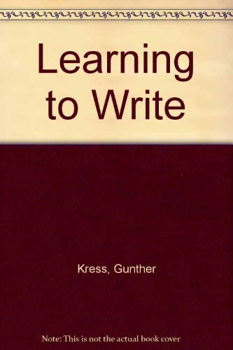 9780710090829: Learning to Write