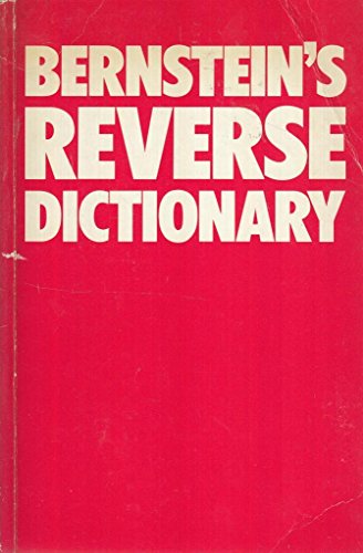 Imagen de archivo de Reverse Dictionary a la venta por madelyns books