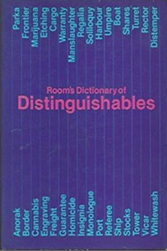 Stock image for Room's Dictionary of Distinguishables and Confusibles for sale by GF Books, Inc.