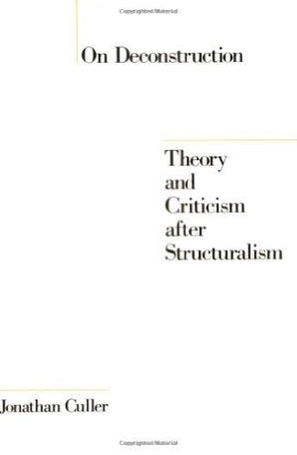 Beispielbild fr On Deconstruction: Theory and Criticism After Structuralism zum Verkauf von Anybook.com