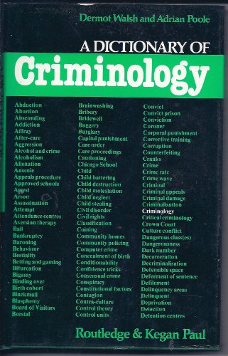 Stock image for A Dictionary of Criminology for sale by ThriftBooks-Dallas