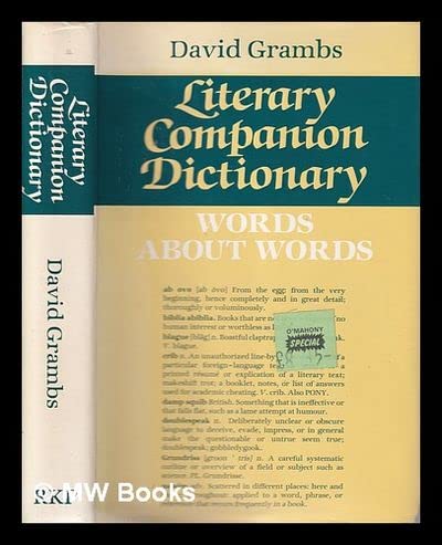 Beispielbild fr Literary Companion Dictionary zum Verkauf von Better World Books
