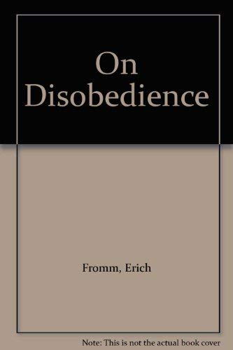 Stock image for On Disobedience for sale by Aynam Book Disposals (ABD)