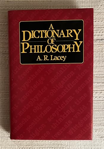 9780710209917: A dictionary of philosophy