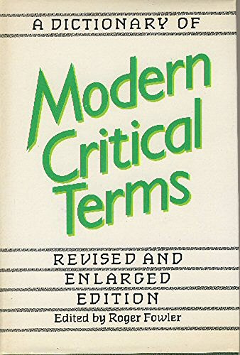 Imagen de archivo de A Dictionary of Modern Critical Terms a la venta por WorldofBooks
