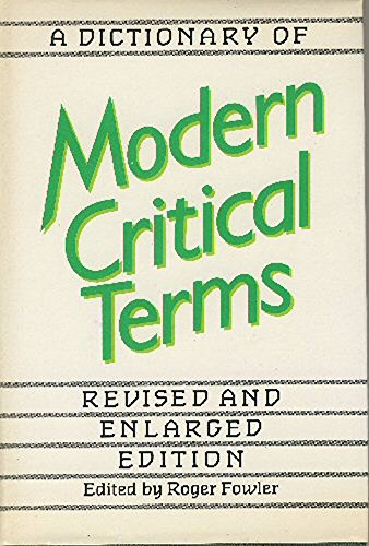 Stock image for A Dictionary of Modern Critical Terms for sale by Better World Books: West