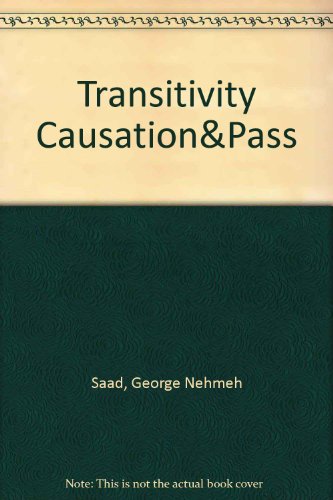 9780710300225: Transitivity, Causation and Passivation