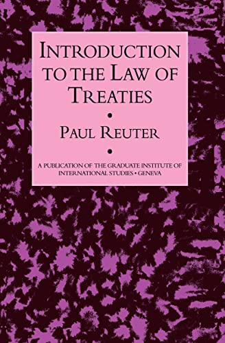 Stock image for Introduction To The Law Of Treat (Publication of the Graduate Institute of International Studi) for sale by Chiron Media