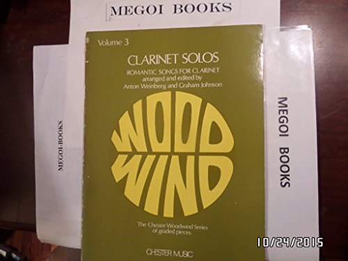 9780711920019: Clarinet solos volume 1: With Piano Accompaniment (Chester Woodwind Series of Graded Pieces)