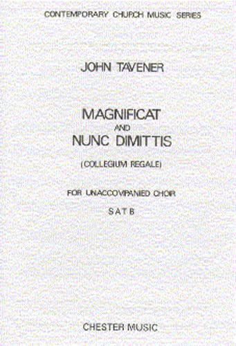 Beispielbild fr John Tavener: Magnificat And Nunc Dimittis (Soprano, Alto, Tenor, Bass / Vocal Score) zum Verkauf von Revaluation Books