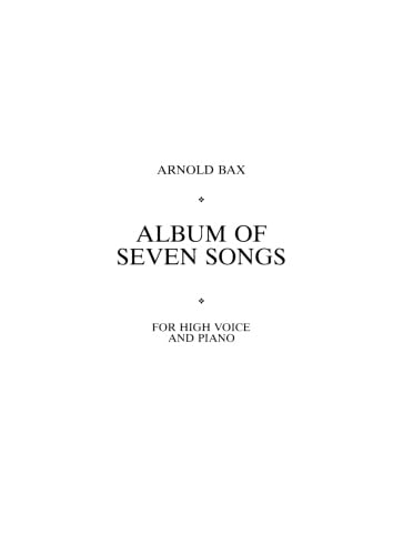 Stock image for ALBUM OF SEVEN SONGS: FOR HIGH VOICE & PIANO for sale by WorldofBooks