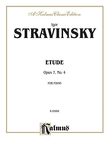 Stock image for Etude, Op. 7, No. 4: Sheet (Kalmus Edition) for sale by Magers and Quinn Booksellers