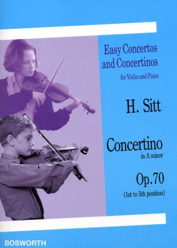 9780711991880: Hans sitt: concertino in a minor for violin and piano op.70: 1st to 5th Position