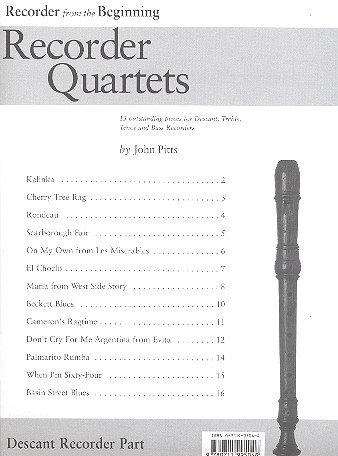 9780711995048: Recorder quartets: descant recorder part