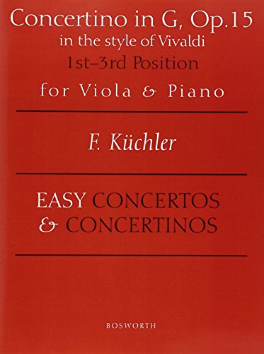 Beispielbild fr Concertino in G Op. 15 : Viola and Piano zum Verkauf von GreatBookPrices