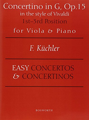 9780711995178: FERDINAND KUCHLER CONCERTINO IN G OP.15 (VIOLA/PIANO) VLA: 1st - 3rd Position