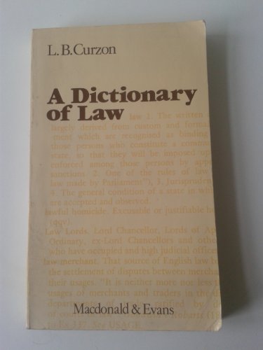 Imagen de archivo de Dictionary of Law a la venta por WorldofBooks