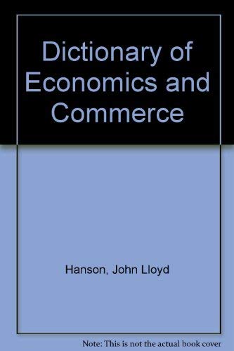Beispielbild fr Dictionary of Economics and Commerce zum Verkauf von Studibuch