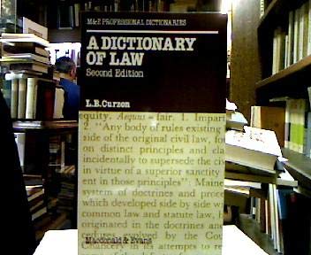 Beispielbild fr Dictionary of Law (M&E Professional Dictionaries) zum Verkauf von WorldofBooks