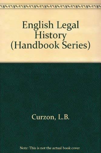 Beispielbild fr English Legal History (M. & E. Handbook Series) zum Verkauf von Anybook.com