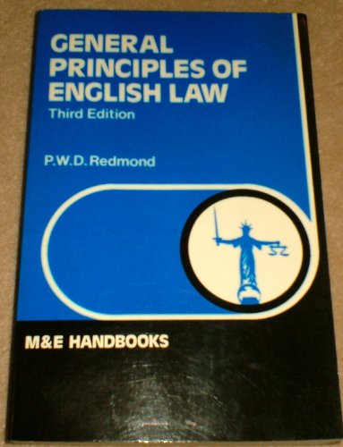 9780712107082: General Principles of English Law (Handbook Series)