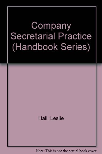 Imagen de archivo de Company Secretarial Practice (The M & E Handbooks Series) a la venta por HPB-Red