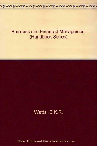 Stock image for Business and Financial Management (Handbook Series) for sale by AwesomeBooks