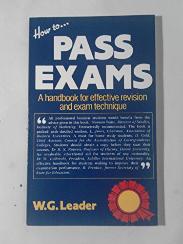 9780712108232: How to Pass Examinations