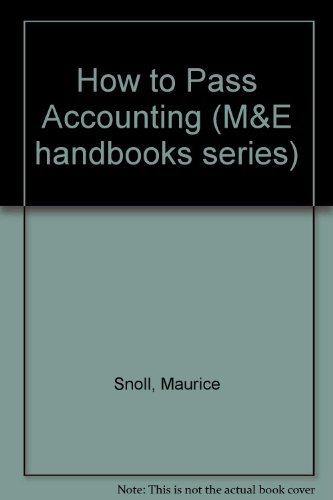 Stock image for How To Pass Bookkeeping Third Level: Accounting Book 3 (M&E Handbooks) for sale by WorldofBooks