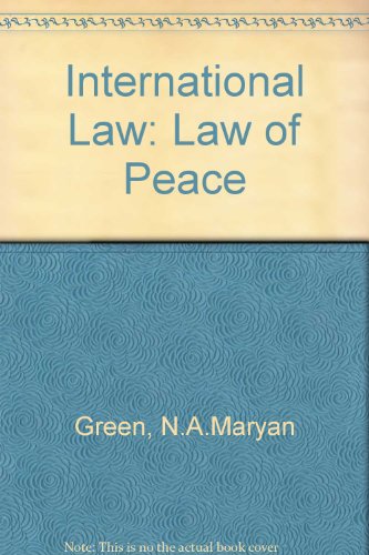 Imagen de archivo de International Law: Law of Peace a la venta por medimops