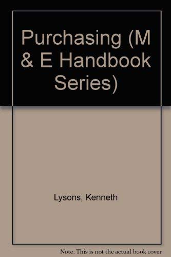 Stock image for Purchasing (M & E Handbook Series) for sale by WorldofBooks