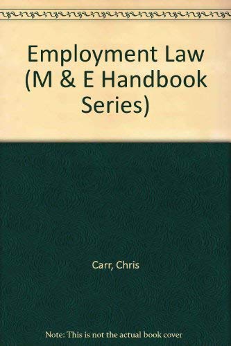 Beispielbild fr Employment Law (M & E Handbook Series) zum Verkauf von AwesomeBooks