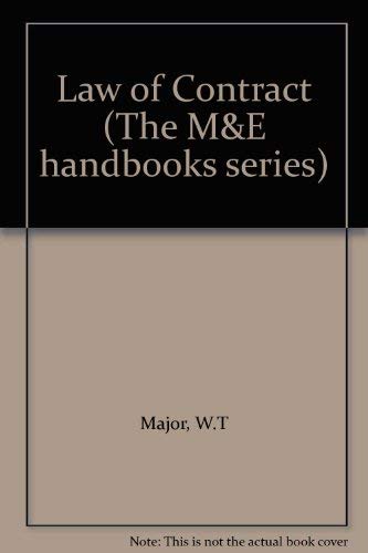 Stock image for Law of Contract (The M&E handbooks series) for sale by AwesomeBooks