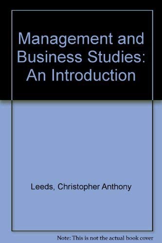 Beispielbild fr Management and Business Studies: An Introduction zum Verkauf von medimops
