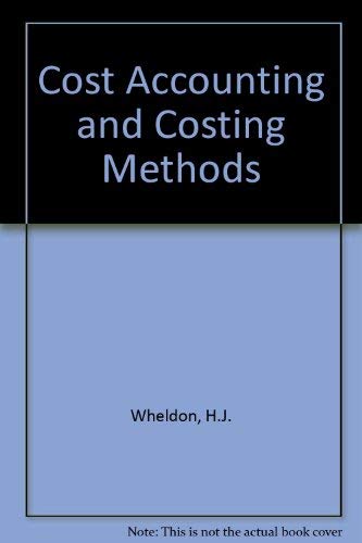 Beispielbild fr Cost Accounting and Costing Methods zum Verkauf von WorldofBooks