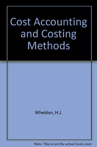 Stock image for Cost Accounting and Costing Methods for sale by AwesomeBooks