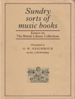 Imagen de archivo de Sundry Sorts of Music Books ; Essays on the British Library Collections a la venta por Katsumi-san Co.
