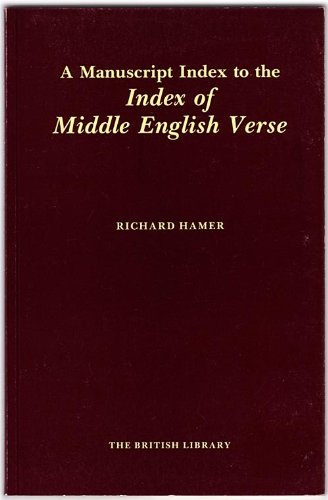 Beispielbild fr A Manuscript Index to the Index of Middle English Verse zum Verkauf von Recycle Bookstore