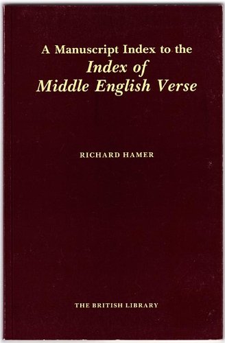 Imagen de archivo de A Manuscript Index to the Index of Middle English Verse a la venta por Recycle Bookstore