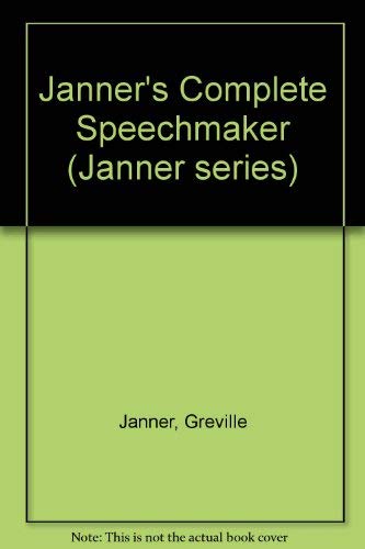 Imagen de archivo de Janner's Complete Speechmaker (Janner series) a la venta por Goldstone Books