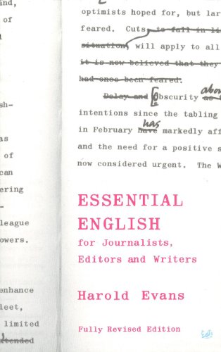 9780712664479: Essential English for Journalists, Editors and Writers: 405 (Pimlico)
