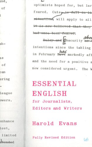 Imagen de archivo de Essential English for Journalists, Editors and Writers (Pimlico) a la venta por More Than Words