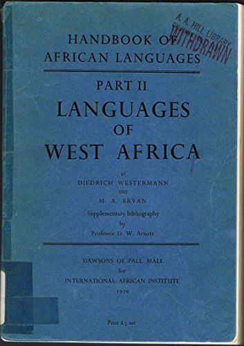 Handbook of African Languages. Part II. Languages of West Africa.